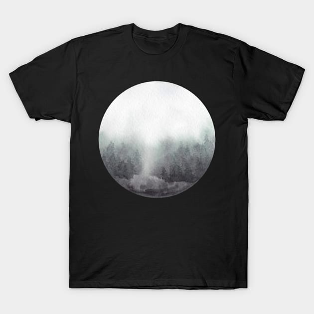 Watercolor landscape T-Shirt by Cleopsys